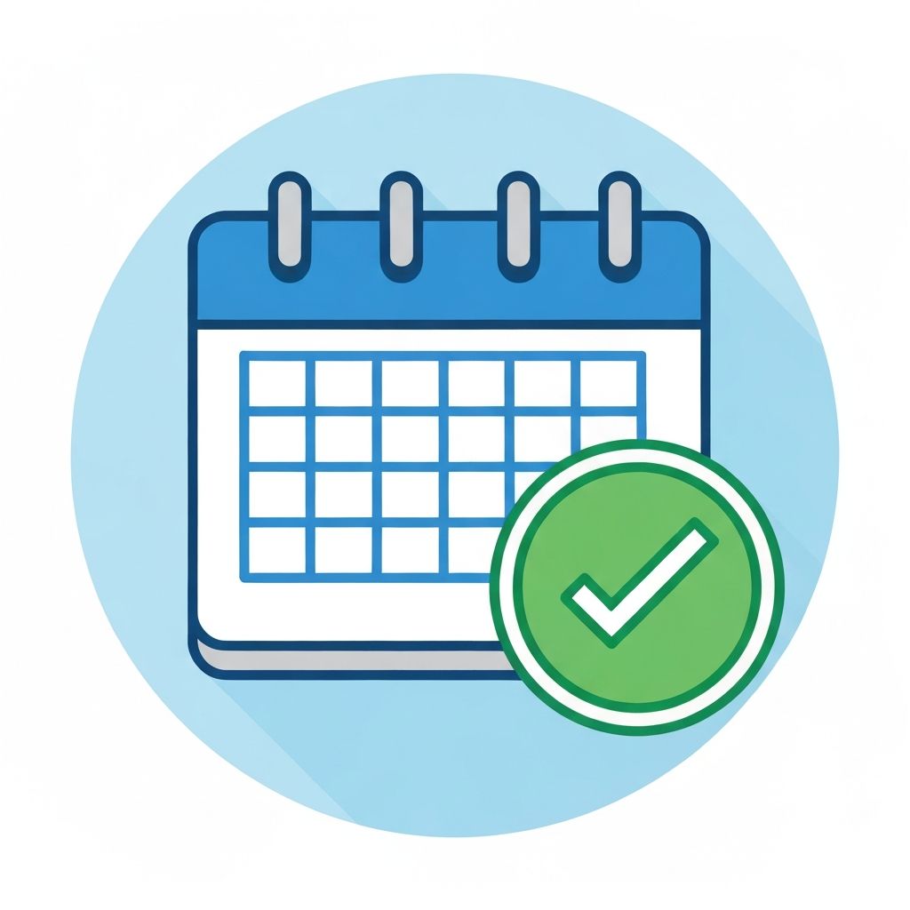 Calendar with checkmark